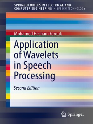 cover image of Application of Wavelets in Speech Processing